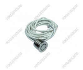 Пьезокнопка сенсорная c подсветкой LED RGB. М27*1.5(¾). AISI-304 кабель 10м /ВБз27R1SN-C-12T-10