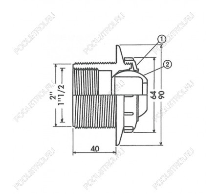 Форсунка стеновая Hayward 3310 2