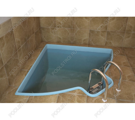 Композитный бассейн Купель угловая ECOLINE (2.1х1.9х1.5м)