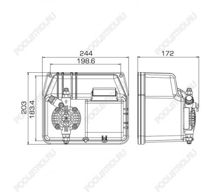 Насос дозир. мембранный BT PH-RX-CL/M 30-4 230V