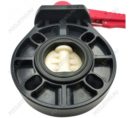 Дисковый поворотный затвор d110 с ручкой, уплотнение EPDM AQUAVIVA