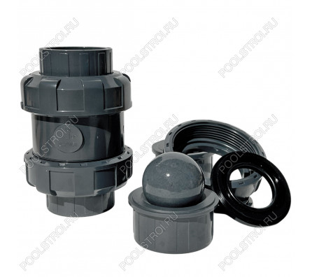 Обратный клапан шаровый d75 уплотнение EPDM AQUAVIVA, Россия